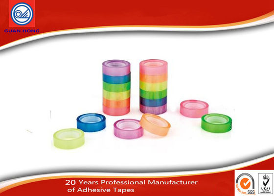 China 20m Length Colorful BOPP Stationery Tape With Plastic Core OEM supplier