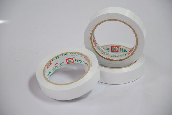China permanent Strong sticky two sided student Stationery paper tissue tape , 12mm / 24mm supplier
