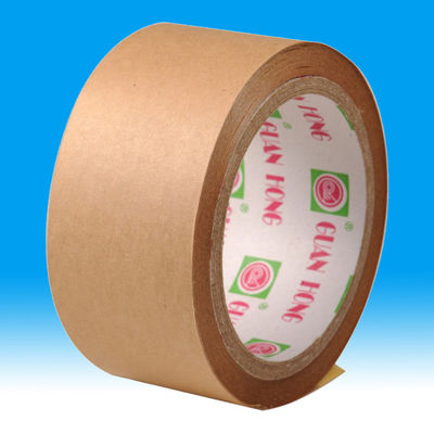China fiber reinforced hot melt adhesive Kraft paper tape , Reinforced packaging Tape supplier