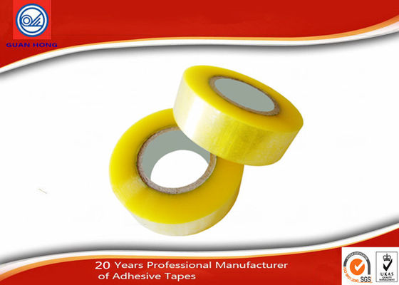China Yellowish No Bubble BOPP Packaging Tape Transparent Cinta Adhesive supplier