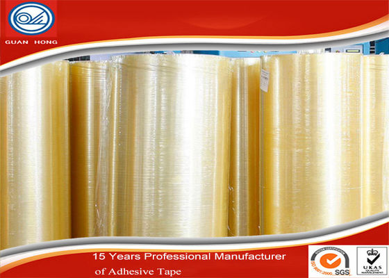 China Transparent BOPP Jumbo Roll , 2 inches and 900 Yard Wrapping Tape supplier