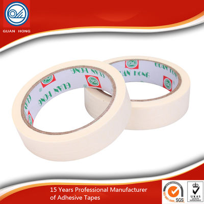 China White Flexible Masking Tape , Natural Rubber Adhesive Masking Paper Tape supplier