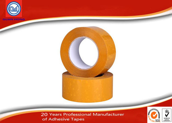 Yellow Brown Colored BOPP Packaging Tape , Carton Sealing Adhesive Tape supplier