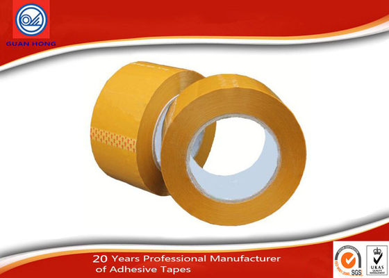 Yellow Brown Colored BOPP Packaging Tape , Carton Sealing Adhesive Tape supplier