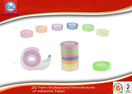 20m Length Colorful BOPP Stationery Tape With Plastic Core OEM supplier