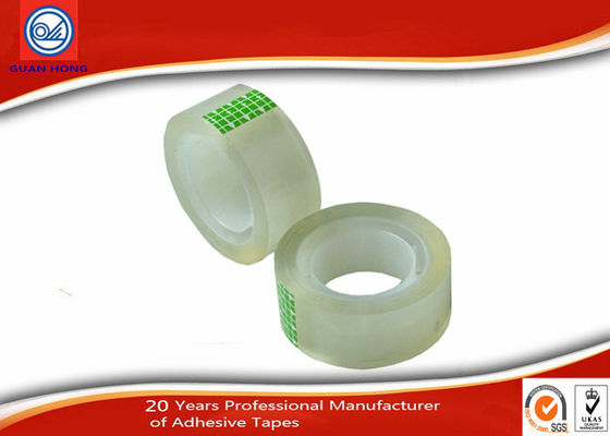 Yellowish transparent Easy Tear 12mm BOPP Stationery Tape For Art School Student supplier