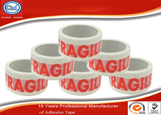 Adhesive White Caution Tape / Printed Packaging Tape Standard size supplier