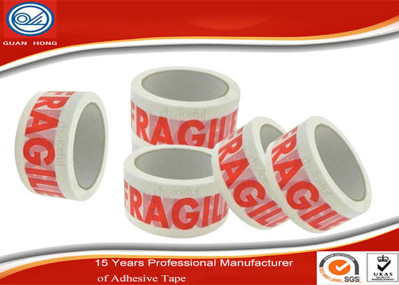 Adhesive White Caution Tape / Printed Packaging Tape Standard size supplier