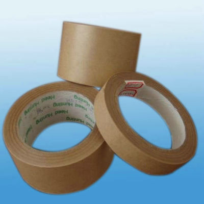 synthetic rubber Parcel packing Kraft Paper Tape , 135mic--160mic supplier