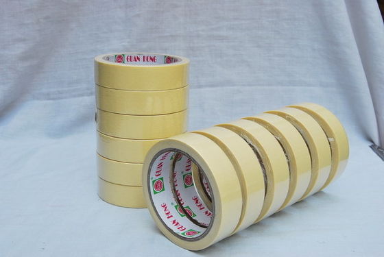 strong sticky Solvent Rubber Based colored masking tape , Crepe Paper Single-sided Tapes supplier