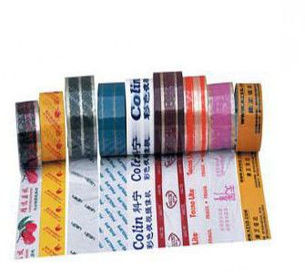 Brown / Tan / Yellow Printed Packaging Tape High Adhesive Water based Adhesive supplier