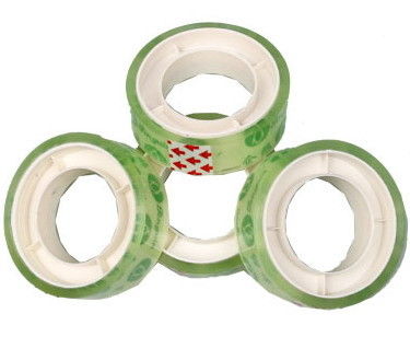 18mm Pure Crystal Clear BOPP Stationery Tape Strong Adhesive ISO&amp;SGS Certificated supplier