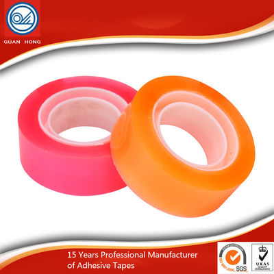 18mm Pure Crystal Clear BOPP Stationery Tape Strong Adhesive ISO&amp;SGS Certificated supplier